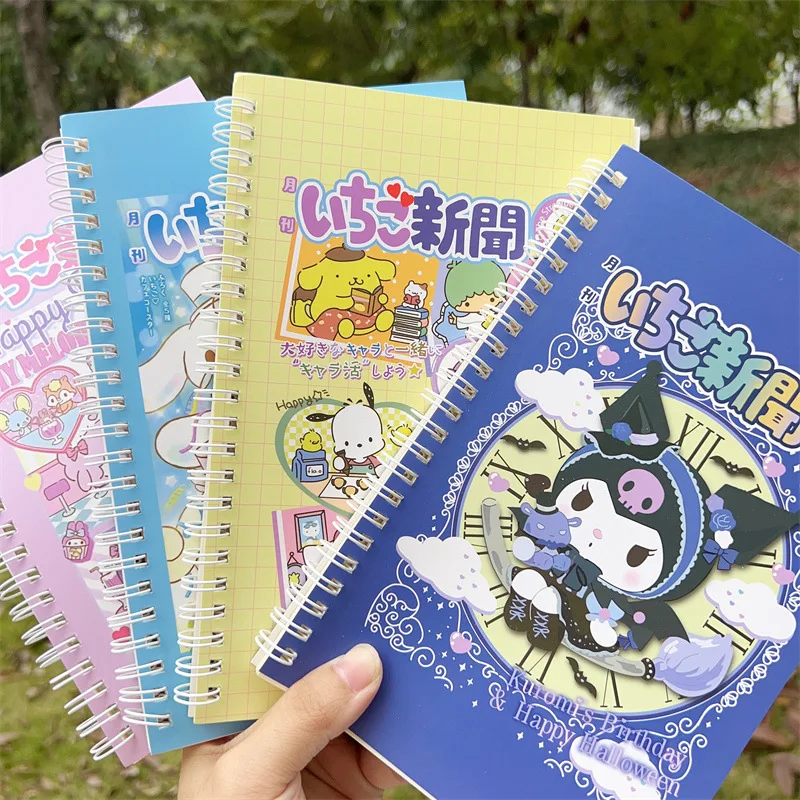 DAHOUFA072 Cute Sanrios Melody Kuromi School Supplies Notebook Kawaii Office Stationery Notes Melody Notebooks Office Supplies