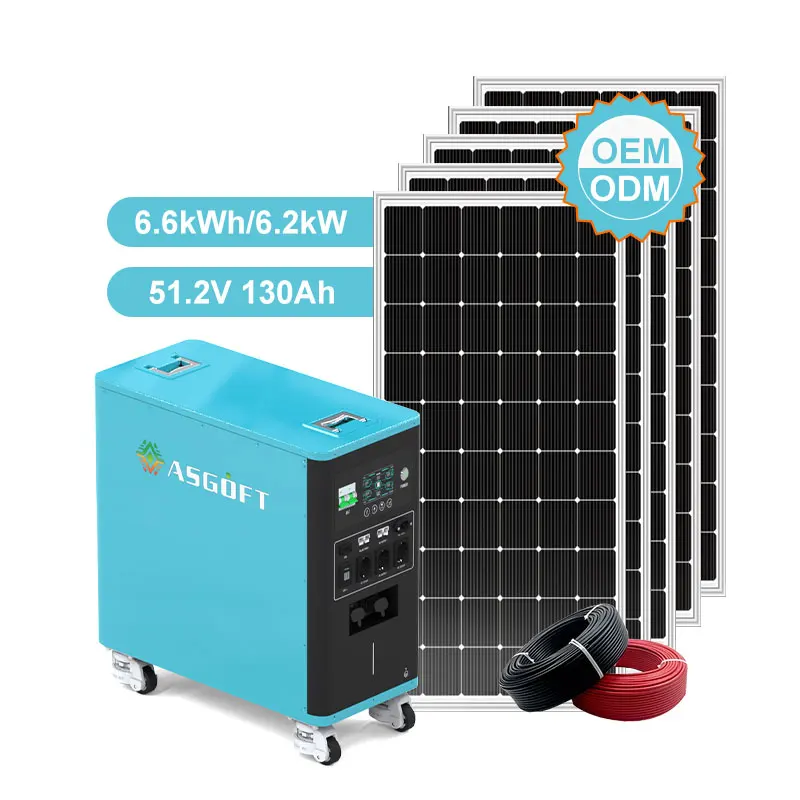 Asgoft all in one renewable photovoltaic portable power supply africa technology system solar  home energy storage cost