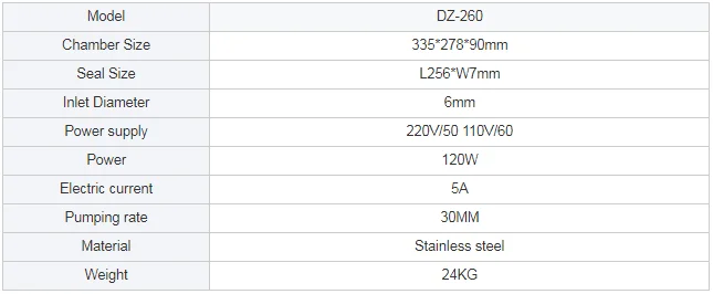 DZ260 Good Quality Mini Vacuum Packing Machine Table Type Vacuum Sealer For Salmon Foie Gras Caviar