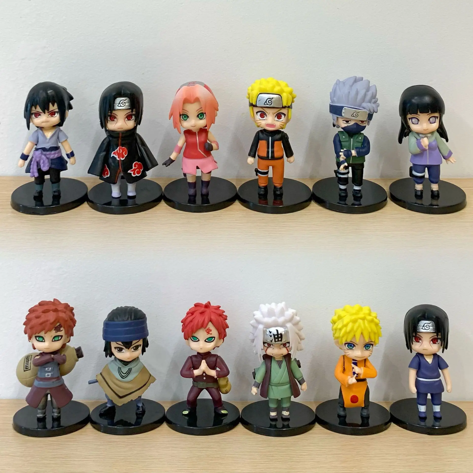 12 PCS/SET NARUTOS Figure Set Cartoon Sasuke Sakura Collection Model Toys Mini PVC Anime Action Toy Figures for Gifts