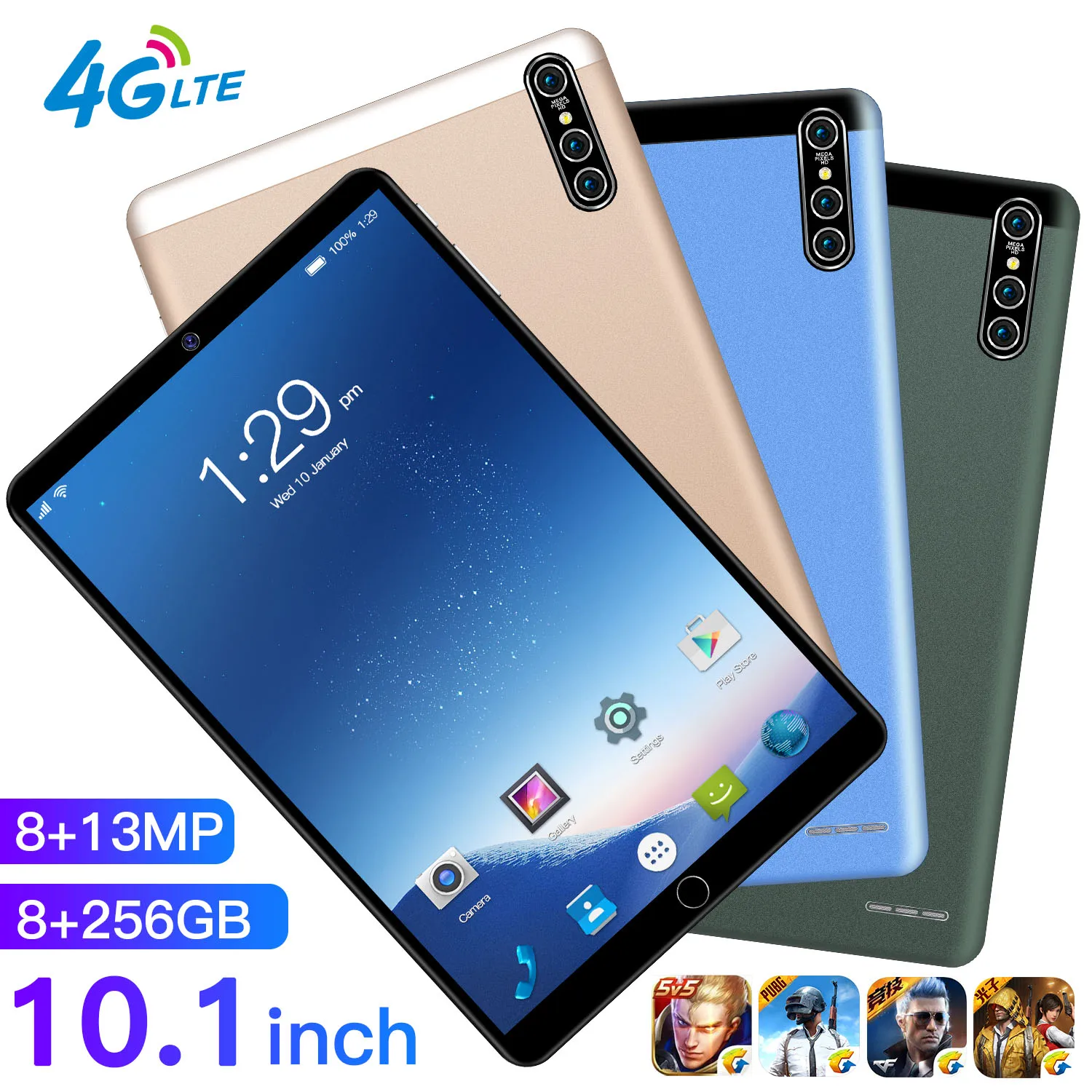  8 ГБ + 256 Гб Мп 13 МП Двойная ОС 4G портативный планшетный ПК 10 1 дюймов Android 2020
