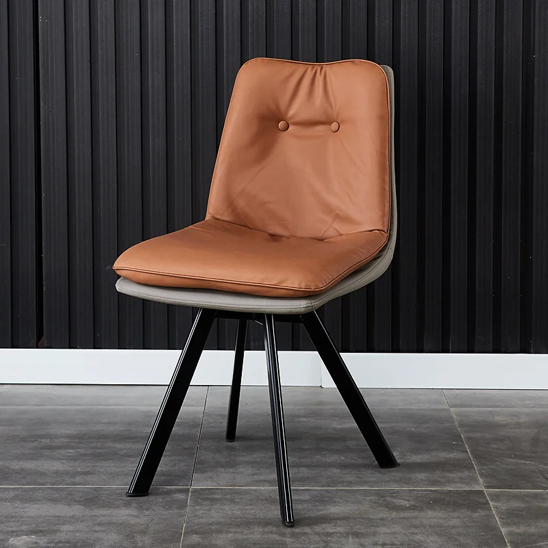 
Comfortable European Living room Furniture Lounge Modern PU Leather Upholstered Leisure chair 