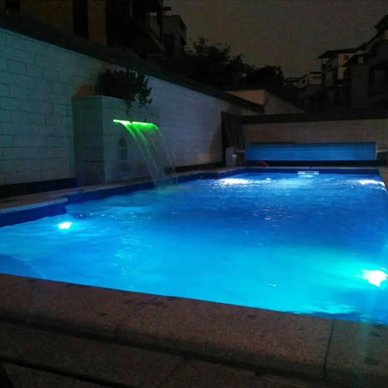 Swimming Pool Decorative Wall Hanging Indoor LED Light Blade Cascade Waterfall For Home