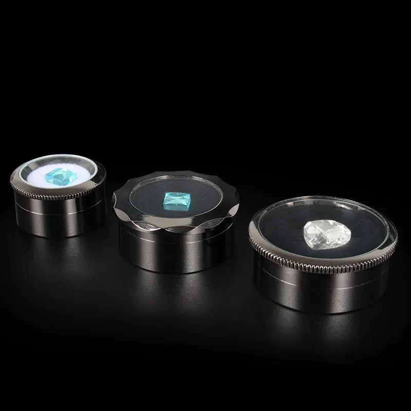Wholesale Diamond Display Metal Case Stone Storage Box Gem Packaging
