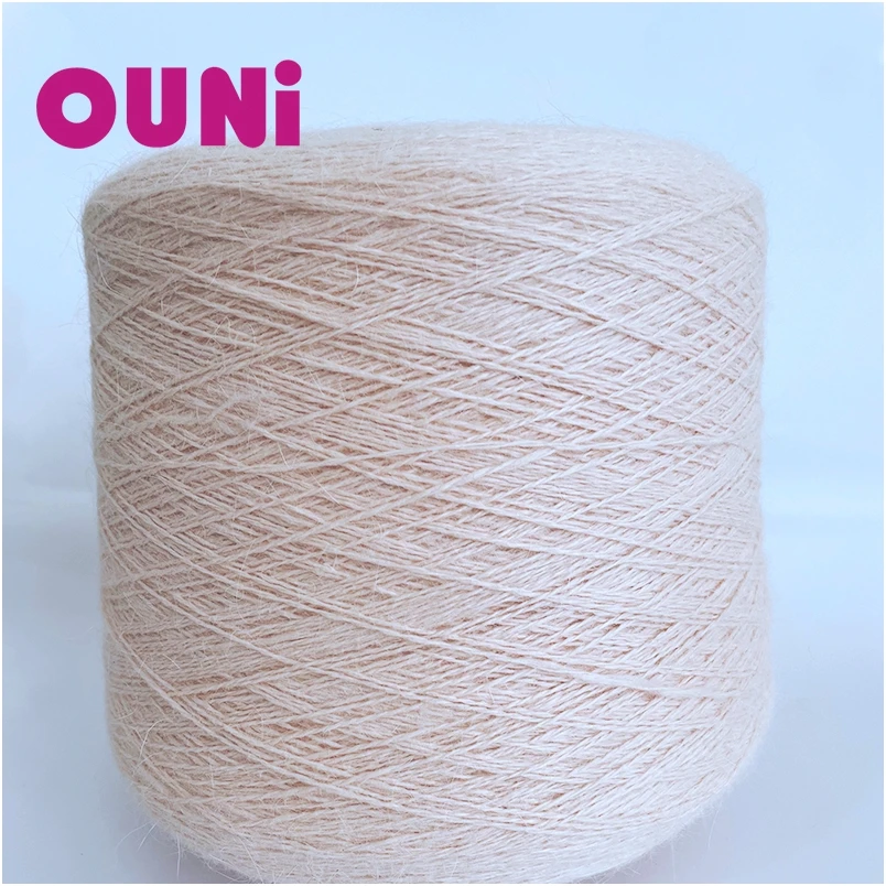 Wholesale  Luxurious puffy  Chunky Crochet Knitting  80 fluffy angora nylon Yarn  color white in 50 g  to knit  angora pullover