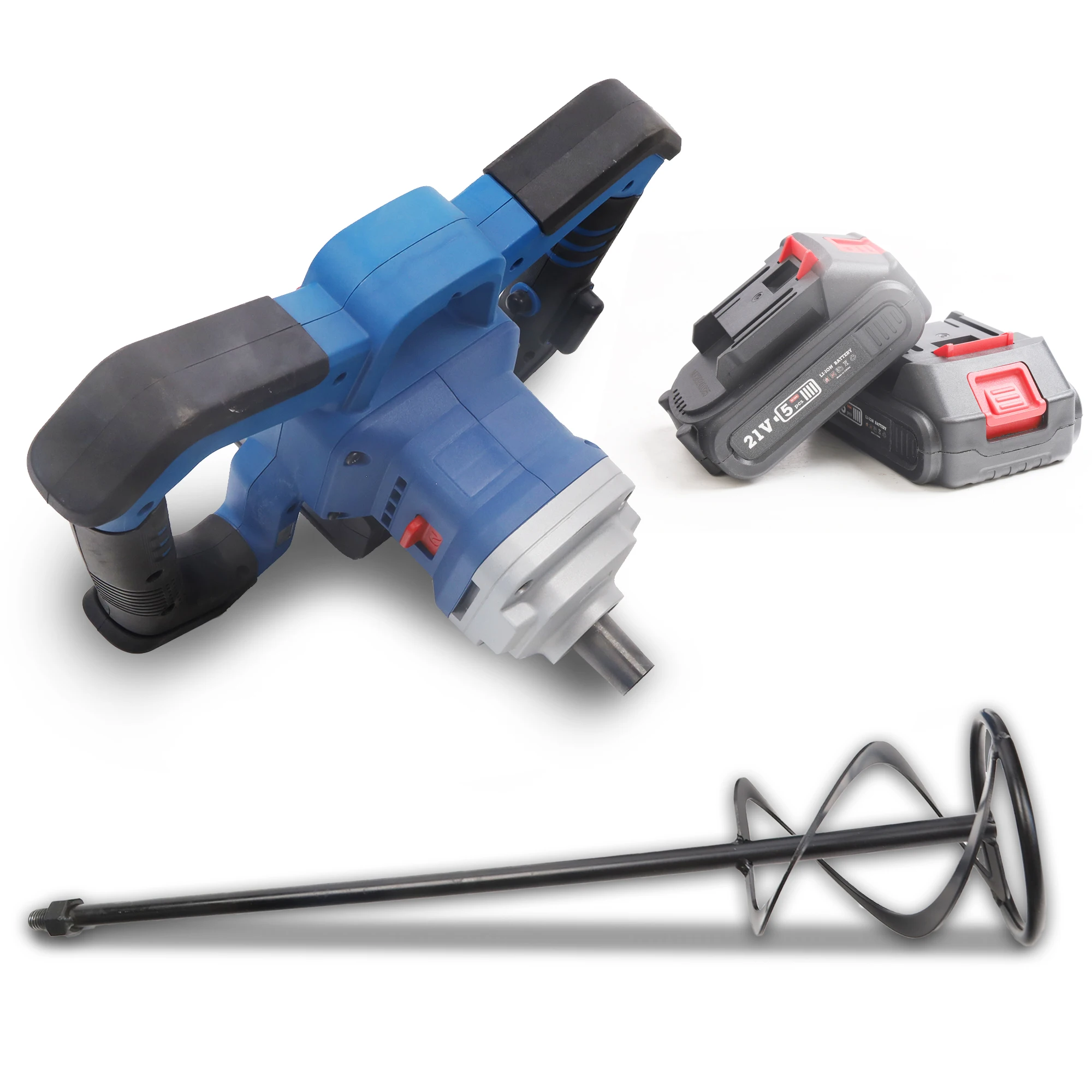 HERZO Cordless 20V Paint Mixer Stick 3 Speed Wireless Hand Mixer For Concrete Glue