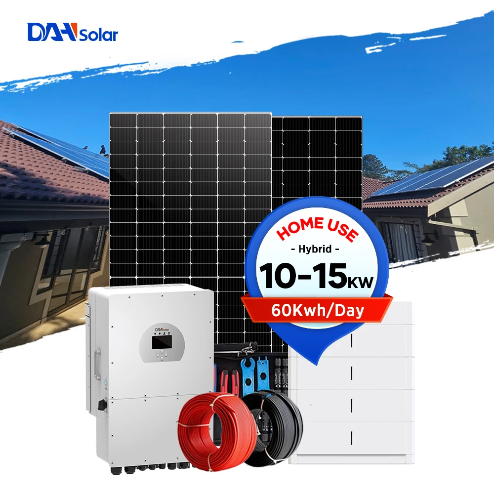 Home Use Solar Energy Storage System Hybrid 10kw 12kw 15kw Off Grid Solar Power System Complete Kit