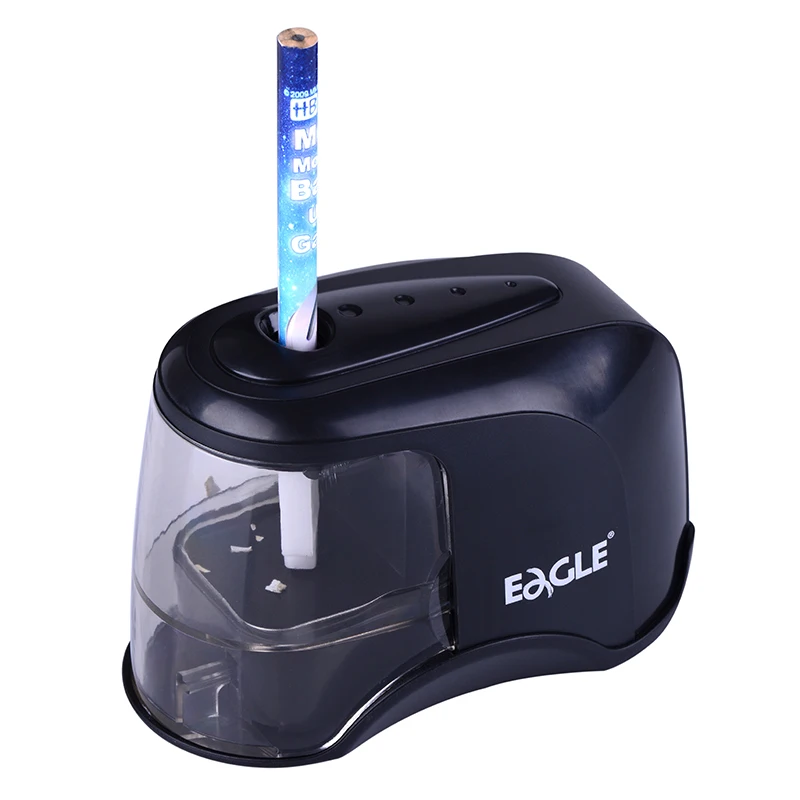 EAGLE Electric Auto Pencil Sharpener Safe and Easy Helical Steel Blade Use for Artists Kids Adults Colored Pencils