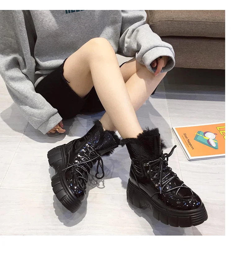 
hot sale in winter silver color thick platform bottom women snow boots chinese lady fashion clunky shoes 