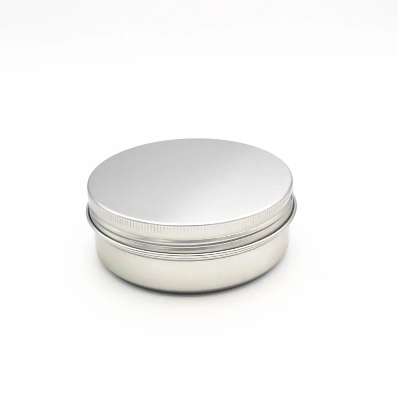 Food Grade 5-250ml Silver Aluminum Cream Tin Can Wide Mouth Metal Candle Jar with Lid