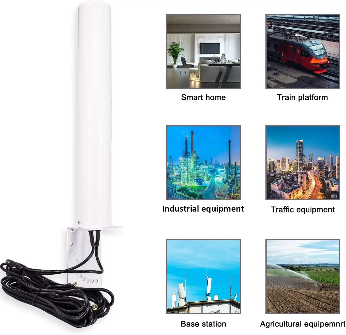 14dBi 698~960/1710~2690MHz 4G LTE Omni directional Outdoor WiFi Antenna For Hotspot Cellular Modem 4G LTE Router