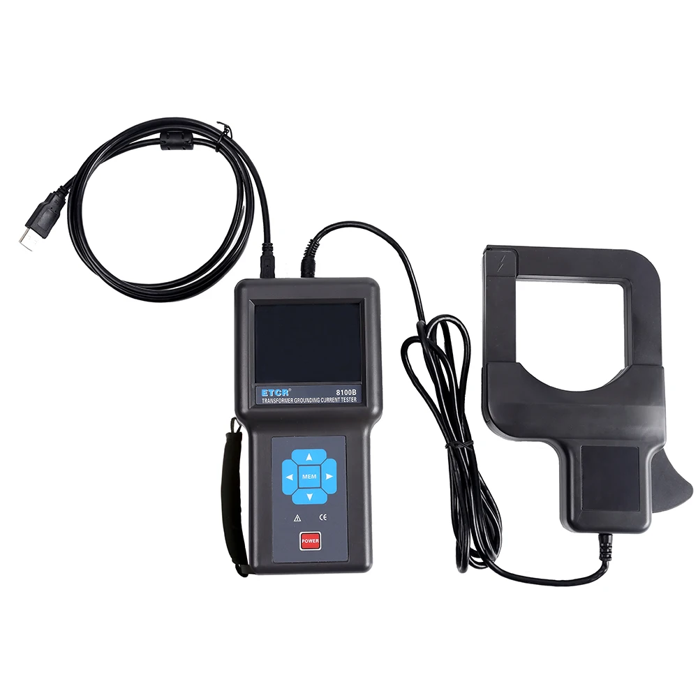 ETCR8100B Non-Contact  Transformer Core Earth Resistance Current Tester For Ac Leakage Current