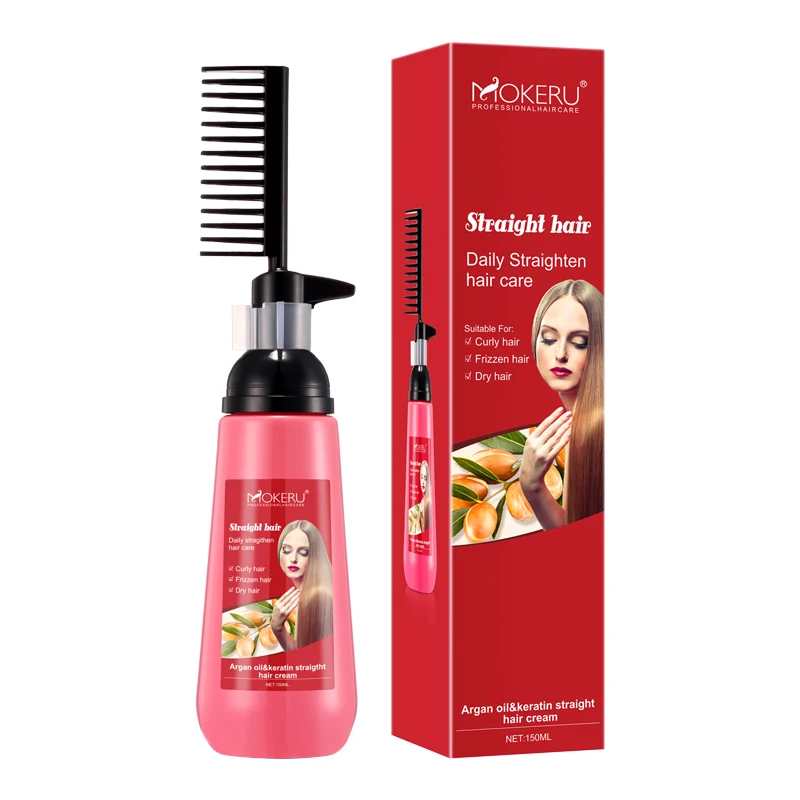 Keratin Hair Straightening Cream Mokeru 150ml No Damage To Hair Fast Smoothing Collagen for Woman Keratin Hair Treatment