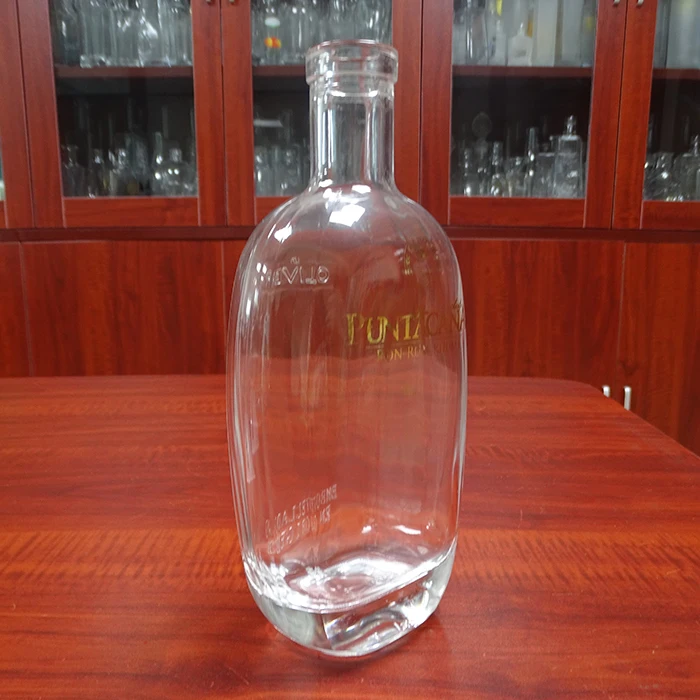 700 ml rum pisco fancy glass alcohol bottle 07l T cork