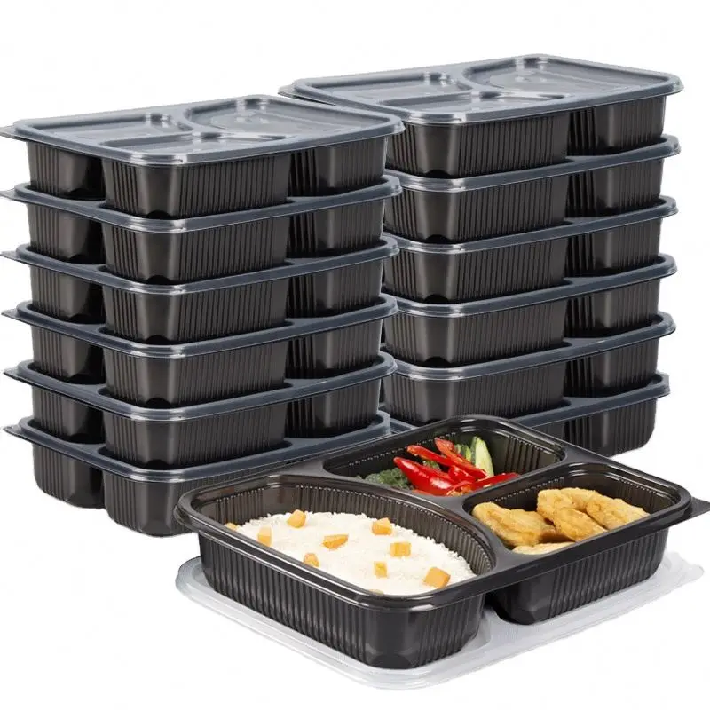 Restaurant Food Takeaway Packaging Boxes Microwave Safe Food Plastic Lunch Containers