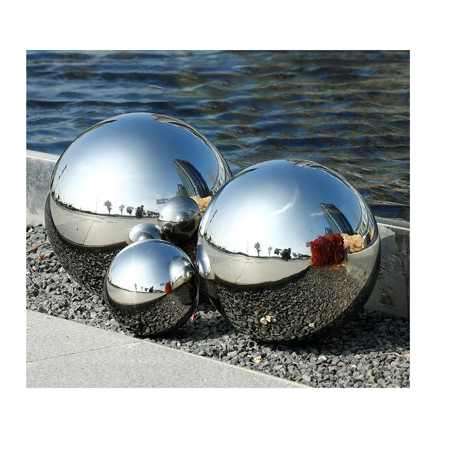 Mirror metal sphere full size 16mm to 1200mm 304 stainless steel hollow sphere decorative balls