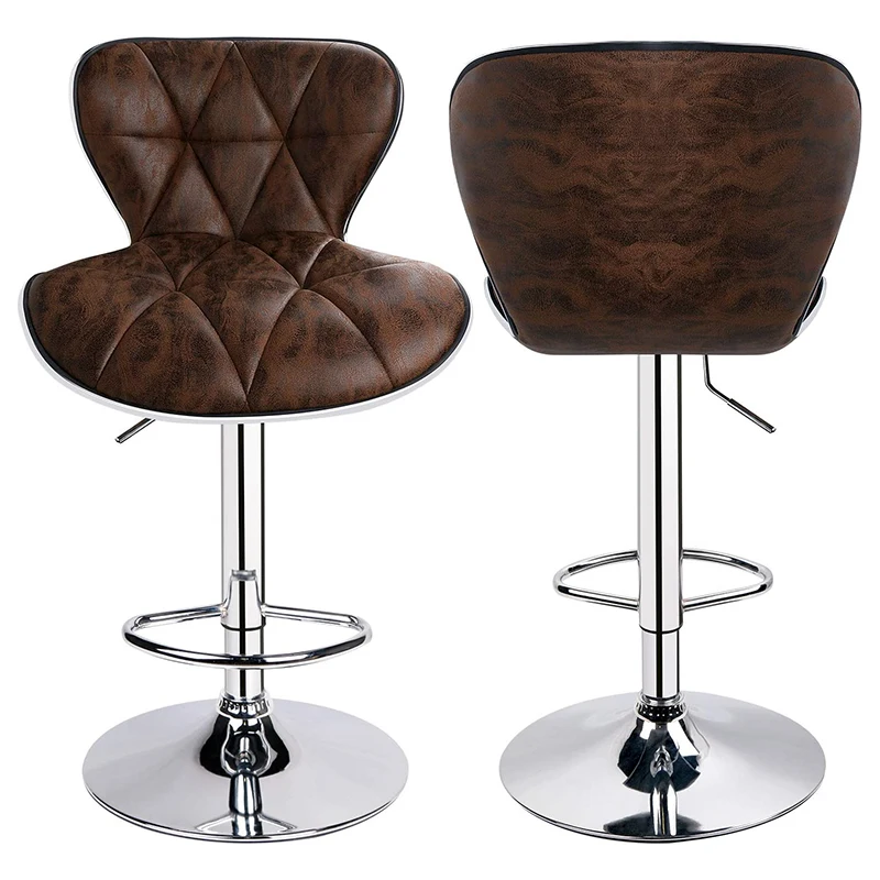 Custom Logo Modern Kitchen Counter Bar Stool Luxury adjustable Height Bar Chairs