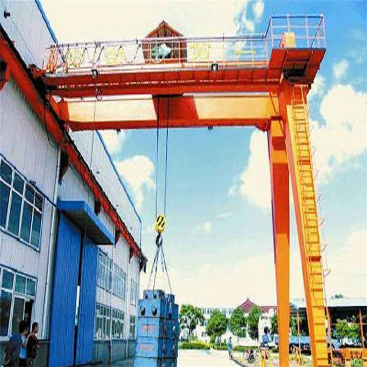 5t - 20t Rail Mounted Motorized Semi Portal Crane Double Girder Semi Gantry Crane with Electric Hoist