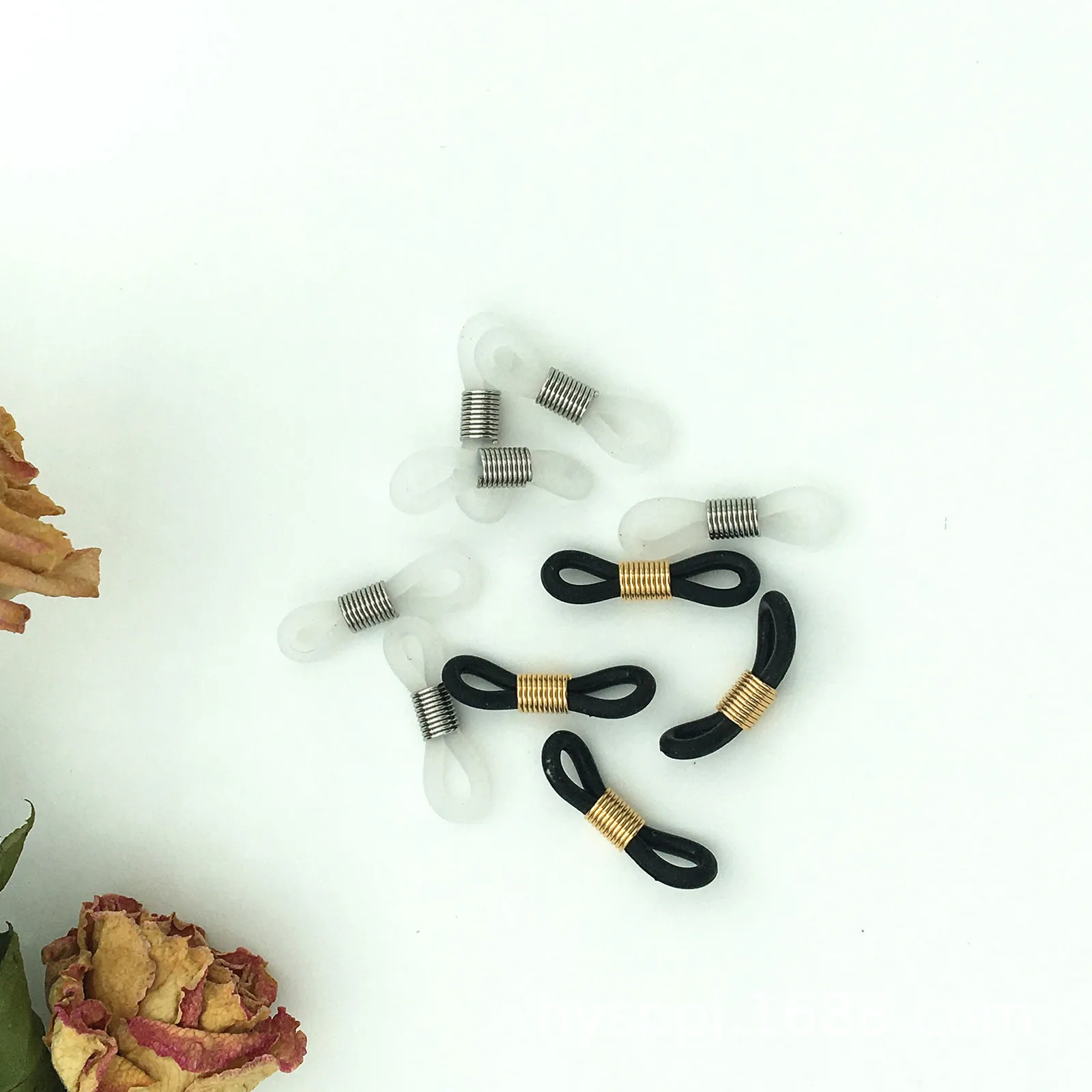 Amazon stainless steel silicone leather glasses chain DIY accessories accessories non - slip glasses buckle