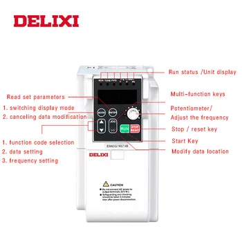 Delixi векторное управление преобразователем частоты 3 фазы 2.2kw 380V солнечный инвертор для водяного насоса
