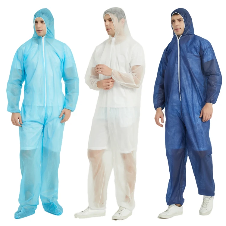 Factory Directly Supply 50 pieces/carton 4/5/6 hooded pp non-woven disposable coverall for work wear