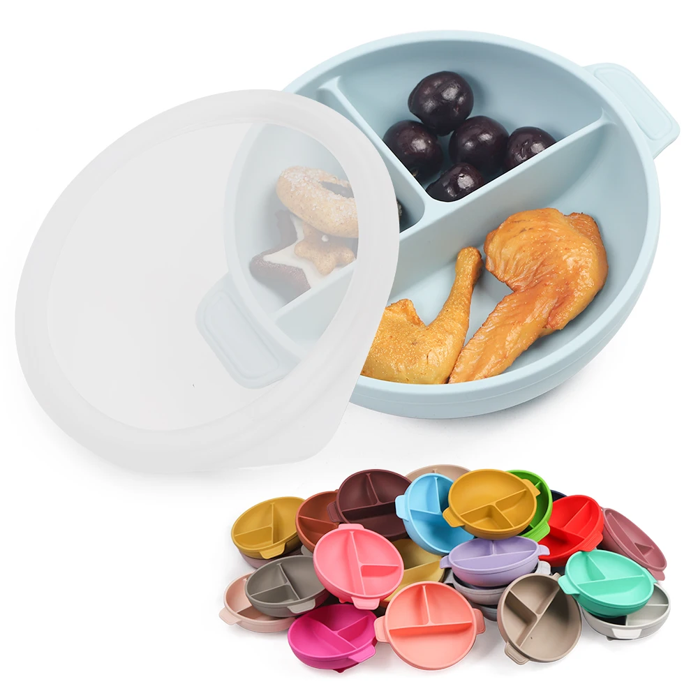 Newsun Plate Dinner Set Bpa Free Silicone Dinnerware Gift Set New Born Kids Care Baby Products Em/Odm