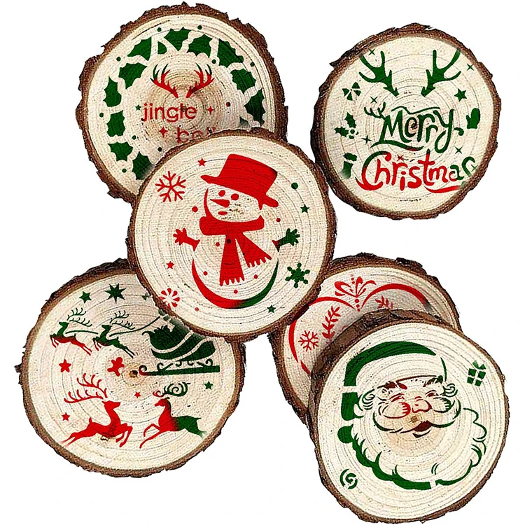 Multifunction Drafting Tools Notebook Christmas Drawing Stencils PET Journal Template Painting Stencil