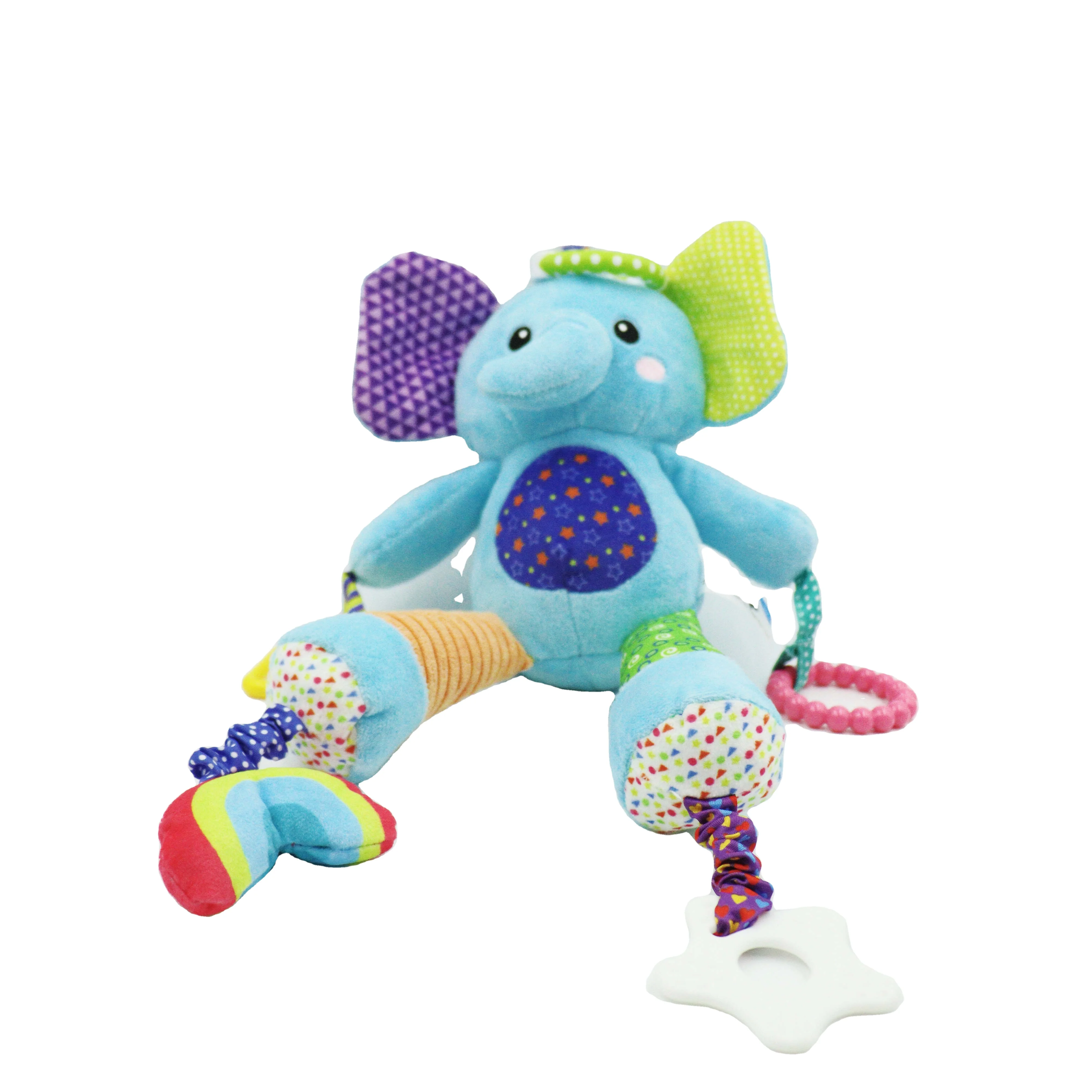 Hot Sale	adorkable plush toys stuffed animal animals for kids baby rattle Elephant stuff toys plush toy manufacturer