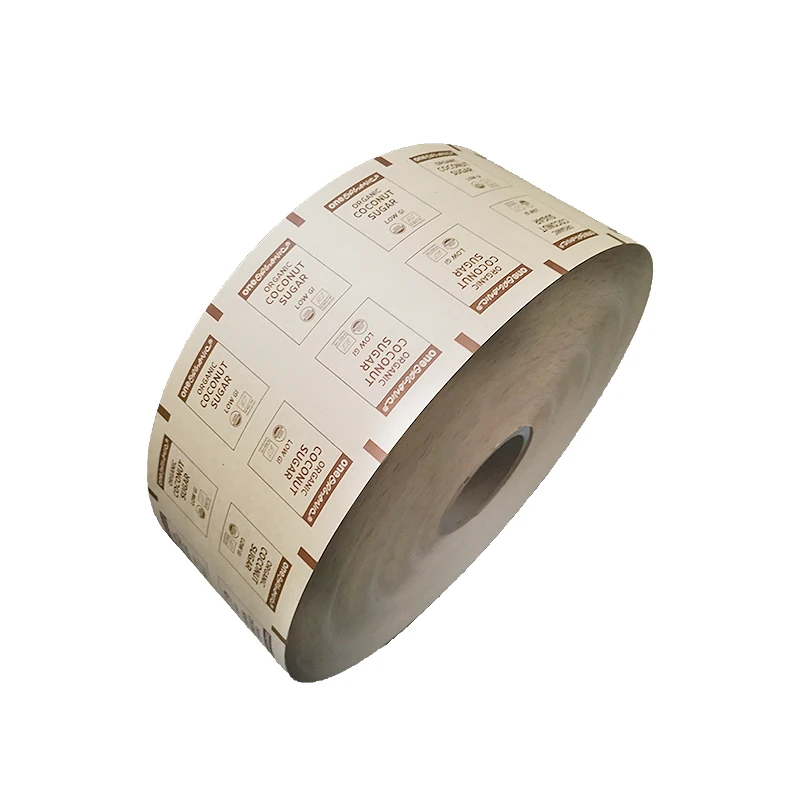 
printed colorful pe coated paper roll for sugar food packaging 