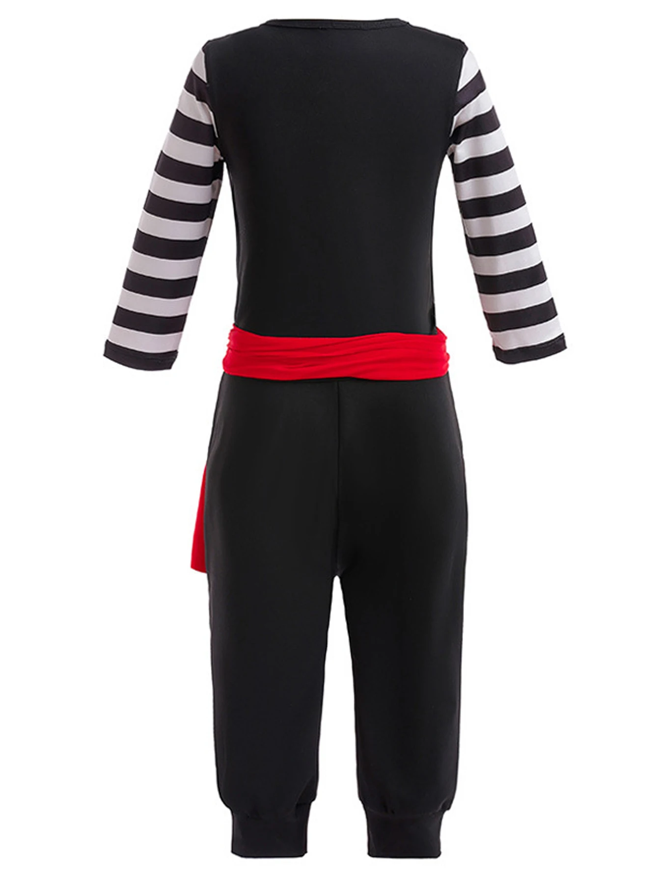 Children Pirate Costume Suit Toddlers Boys Halloween Carnival Cosplay Dress UP Outfits Hat+Eyepatch