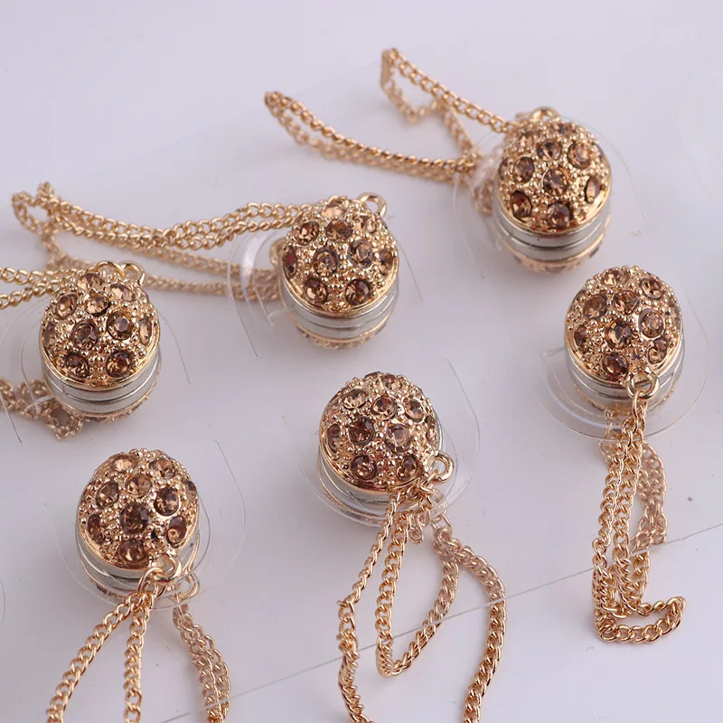 2021 Hot Sale Magnet Buckle Muslim Women Strong Magnetic Brooch Fixed Buckle Chain Hijab Pin For Muslim Scarf