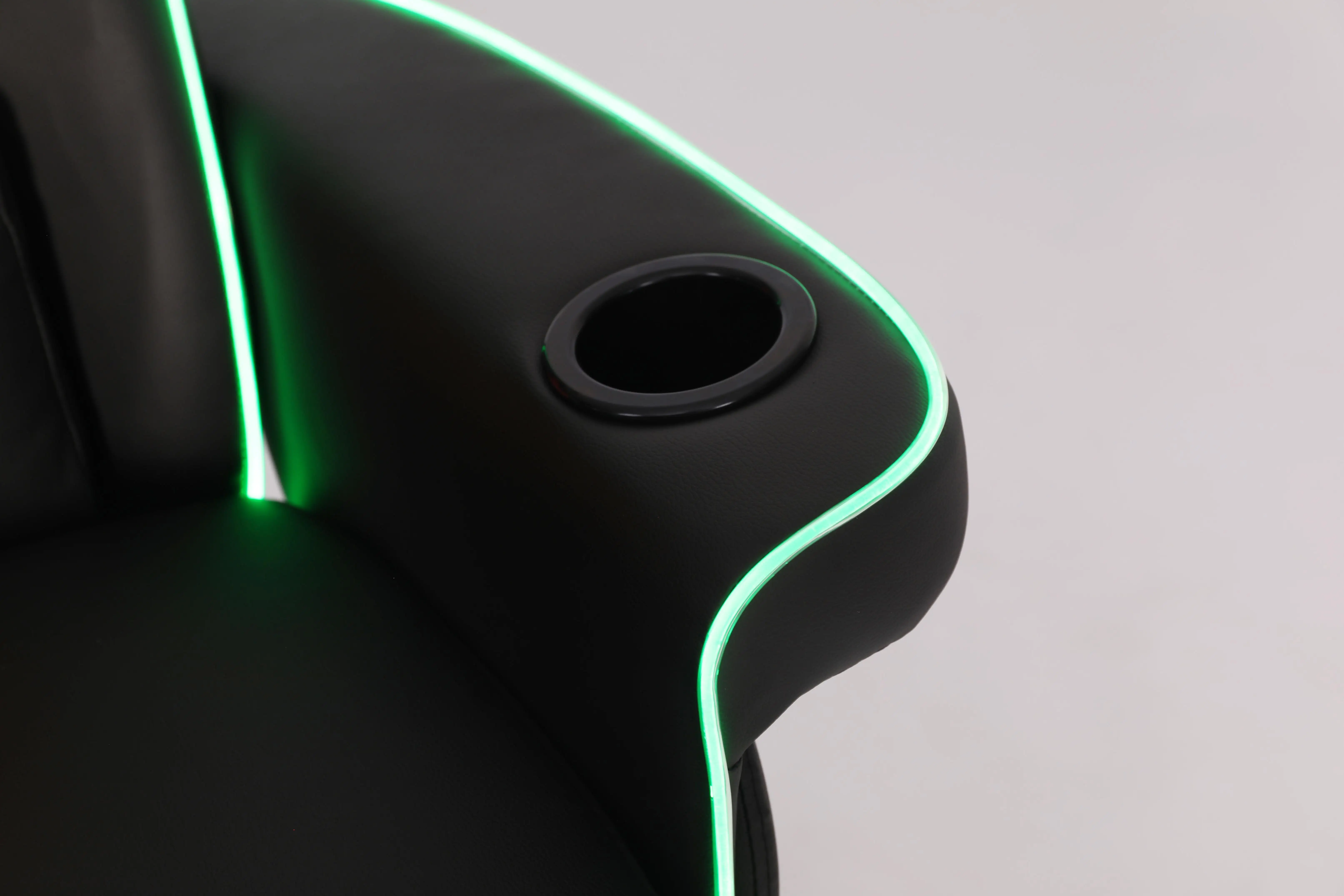 
Free Sample 2021 Anji NEW Factory Ergonomic Leather LED Light Foam Reclining Racing Massage Sillas Footrest Sofa Gaming Chair 