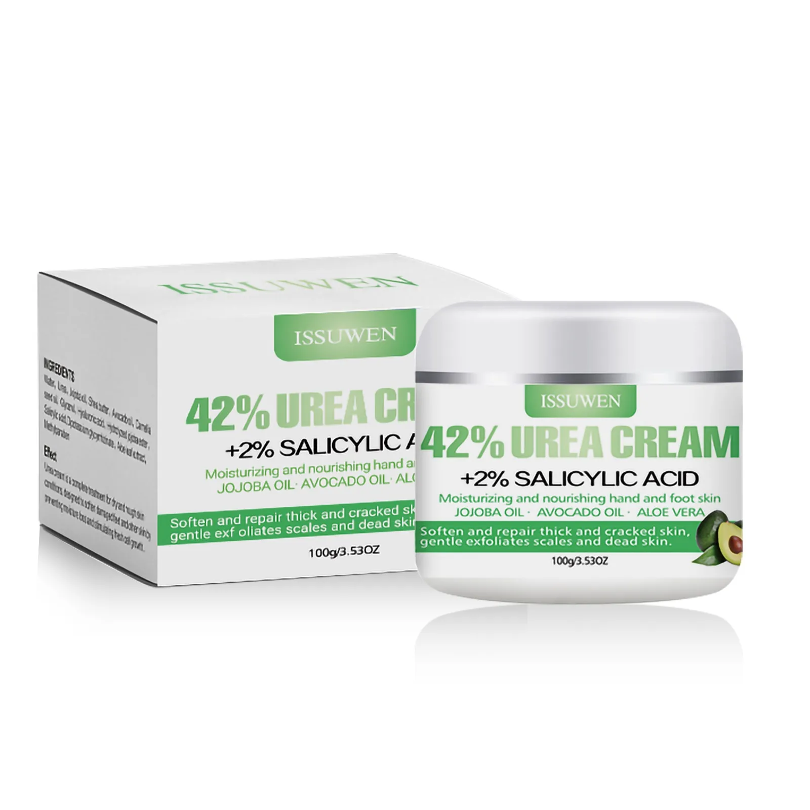 Customized private label logo avocado urea cream 42% salicylic acid 2% anti-dry and moisturizing hand and foot cream