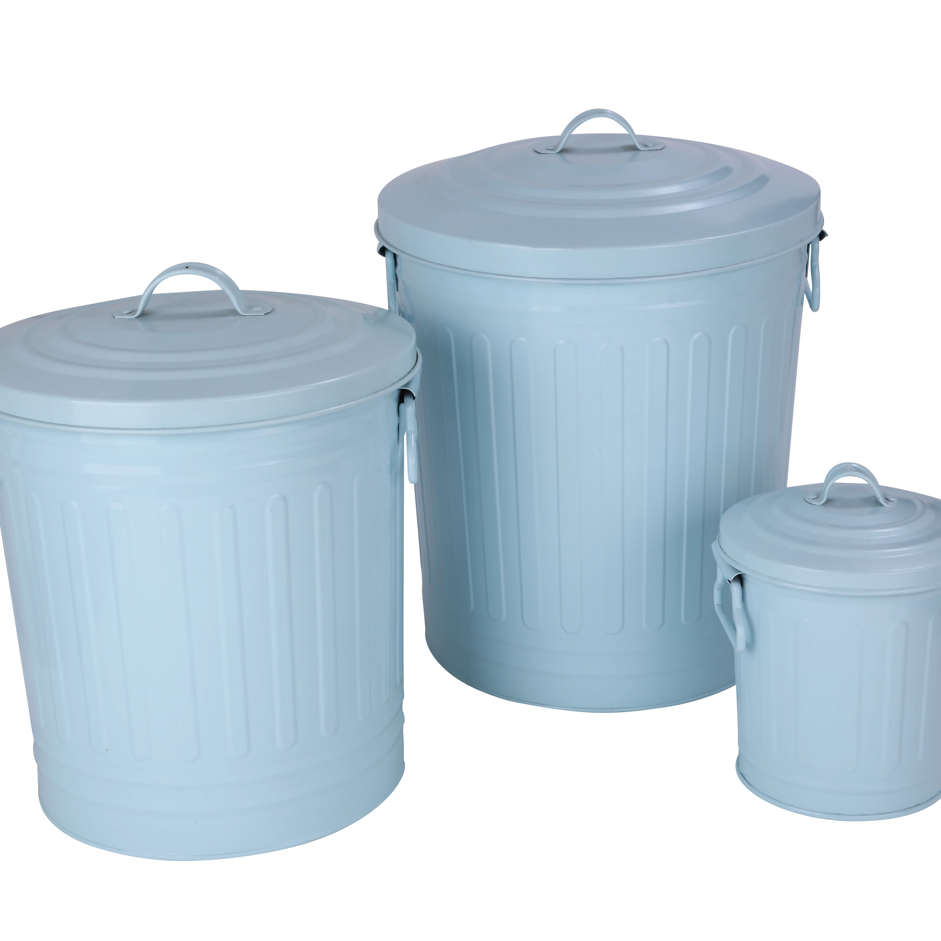 Miniature round Iron Trash Can Sustainable Household Food Waste Compost Canister Bucket