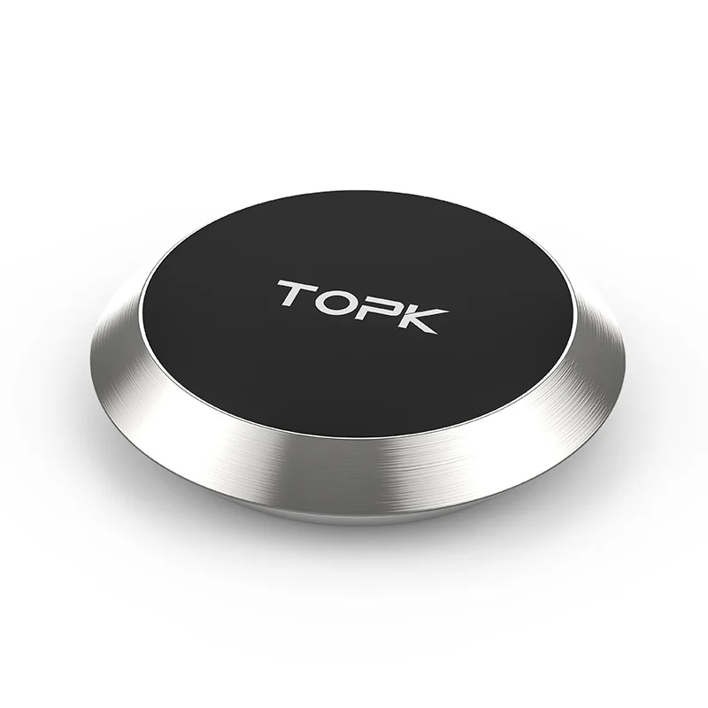 TOPK D21 Fashion Zinc Alloy Strong Magnetism Cell Phone Sticky Magnetic Car Phone Holder