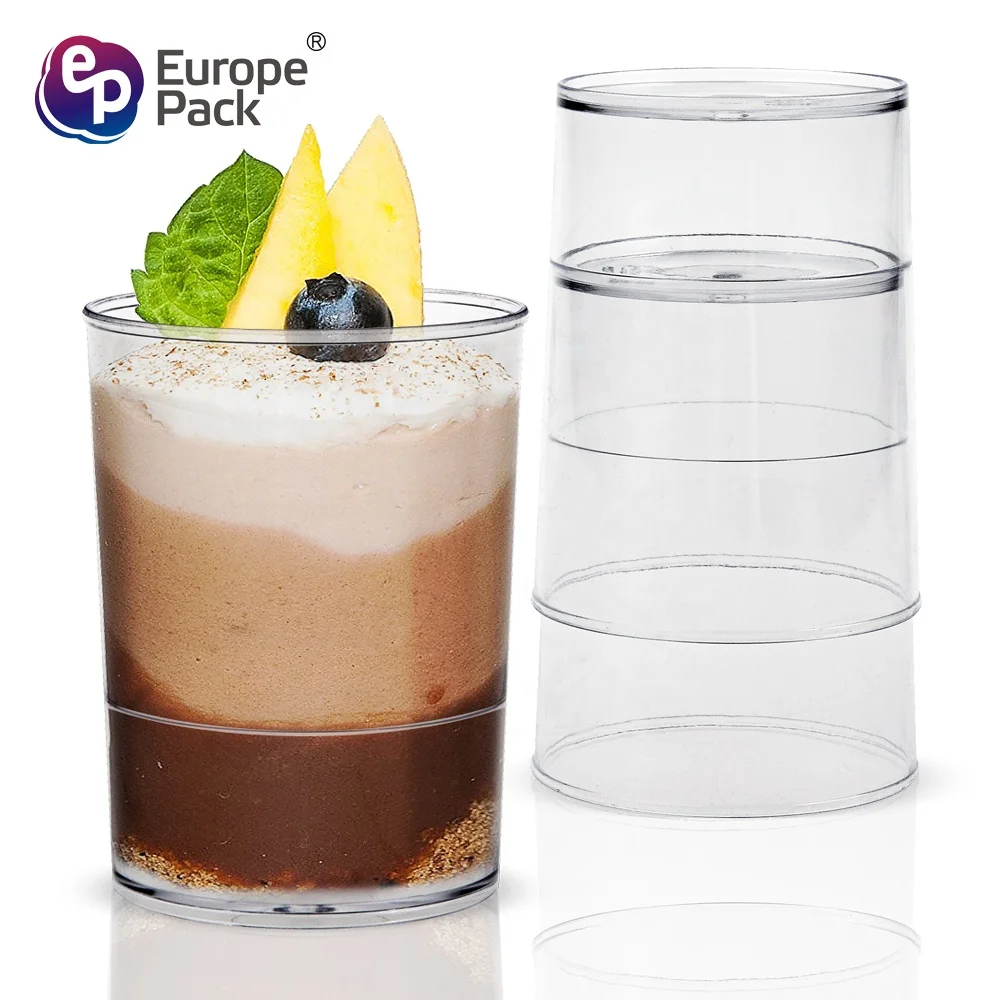 Best popular round shape ps material disposable 93ml small clear plastic cups