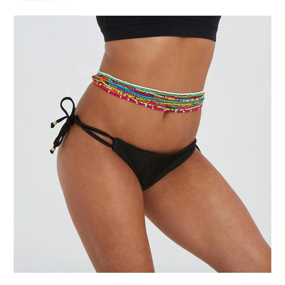 Suyan Jewelry Factory Price African Ghana Bohemian Multi Layer Bikini Chain Set Waist Beads Belly Chain Body Jewelry For Women