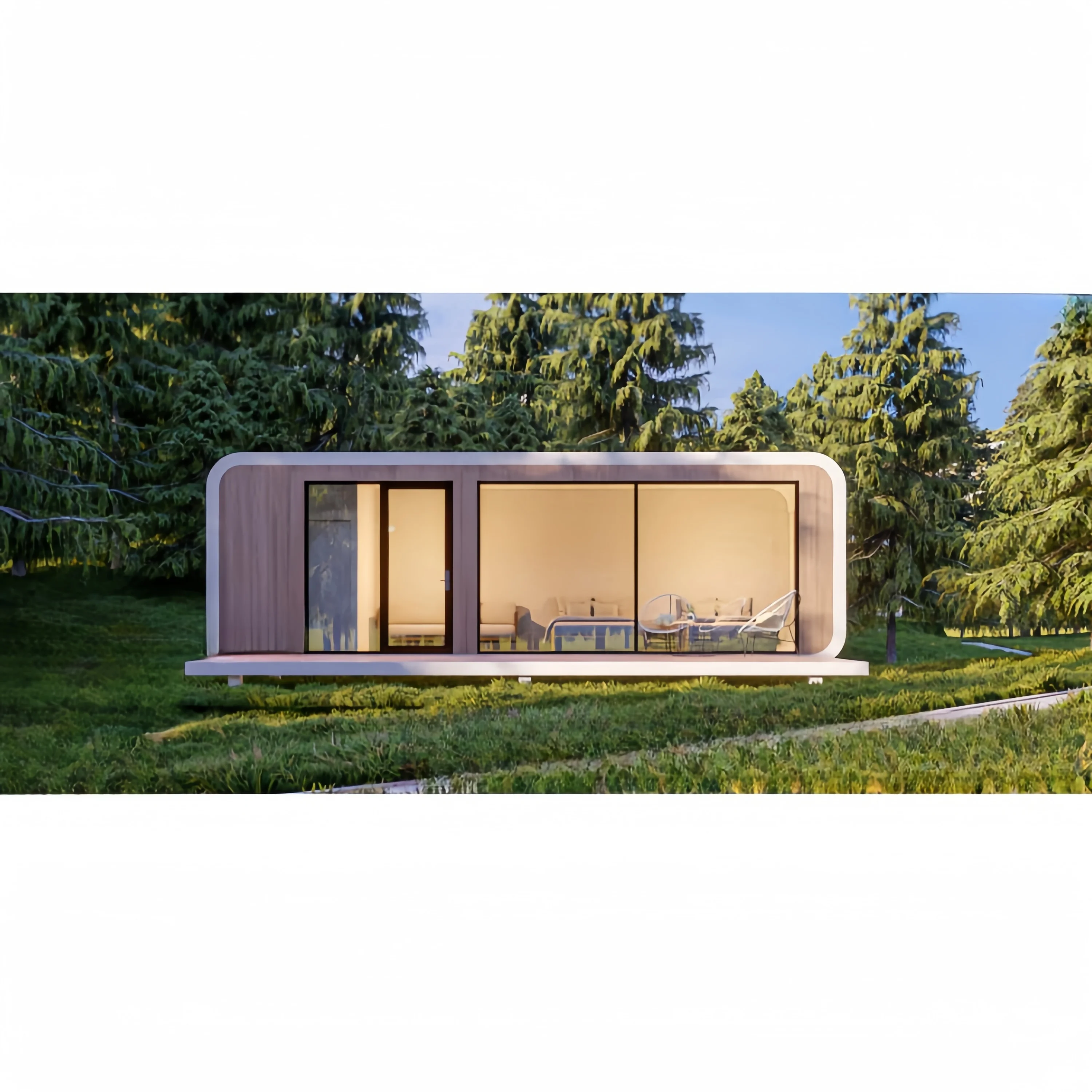 Outdoor hotels integrated with nature, prefabricated hotel rooms, high-end capsule room hotels, new prefabricated hotels.