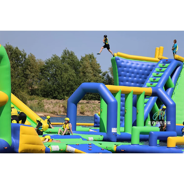 Family Fun Redefined Giant Inflatable Water Park with Diverse Challenges