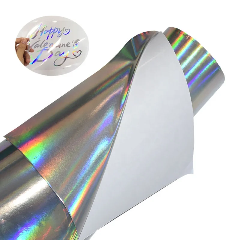 Guangzhou Stretchable PVC Material Laser Self Adhesive Holographic Film Roll Vinyl
