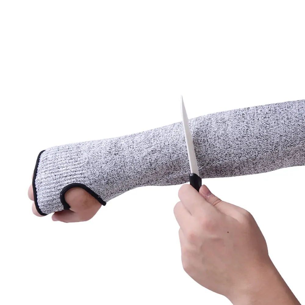 
New product HPPE thumb hole cut resistant protective anti-cutting safety sleeve 