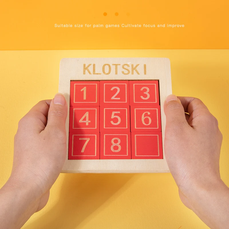 New arrival 3 challenges digital puzzle toys funny math sliding blocks wooden numbers brain teaser puzzle