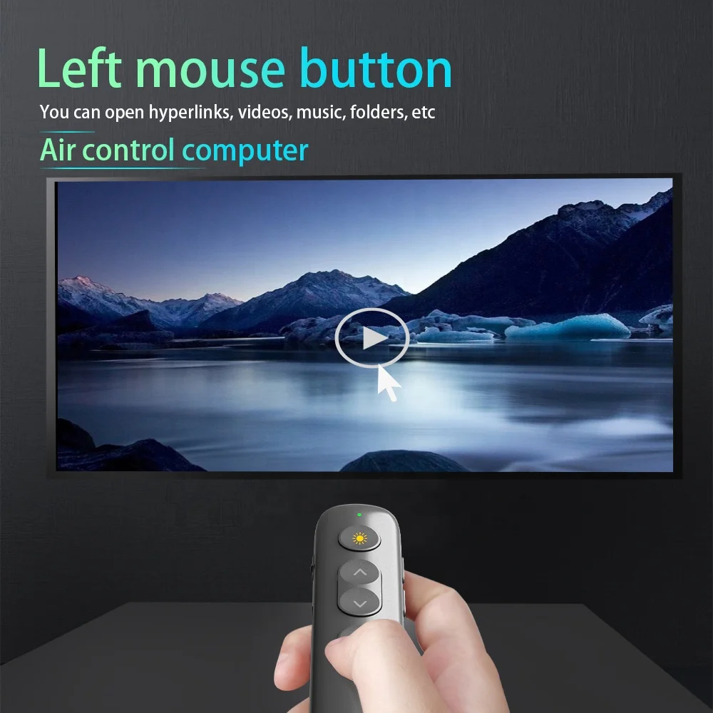 H91 USB Wireless Presenter Pen with TF Card 128MB 2.4GHz RC Powerpoint Presenter Presentation Clicker PPT Pointer Laser Pen