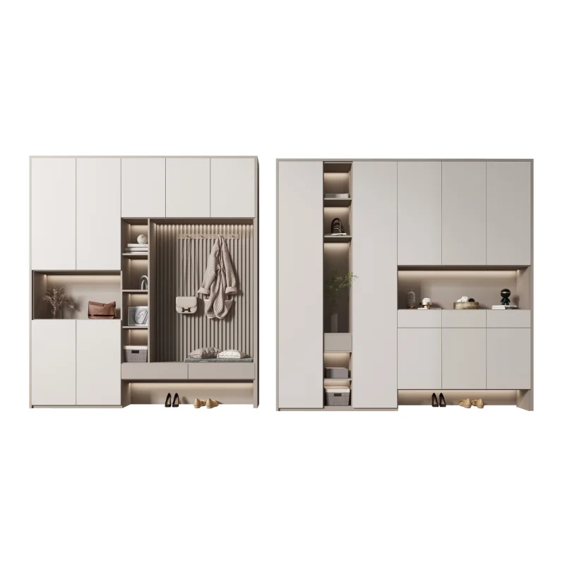 Custom Most Popular sliding door shoe store rack room furniture solid wood storage shoes cabinet for entryways cabinet