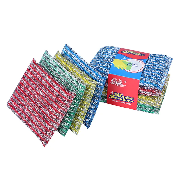 Yiner 4 Pieces 12*8.5*1.5 Packing Multi-Colors Cleaning Sponge Kitchen Scrubber Wonder Scourer Scouring