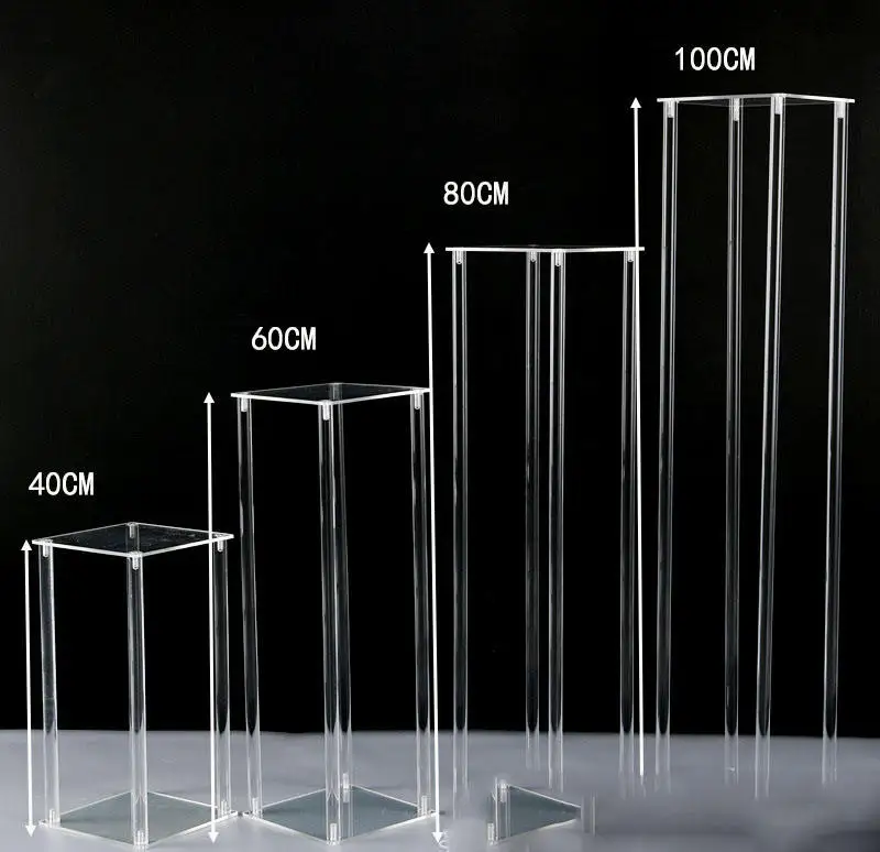 Crystal Acrylic Flower Display Stand Wedding Decoration Main Table Ornaments Wedding Acrylic Centerpiece Flower Stand