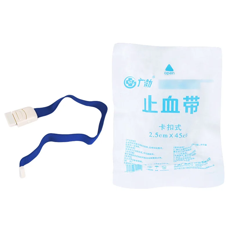 Disposable tourniquet for intravenous infusion bandage for blood compression emergency tourniquet with snap on tourniquet
