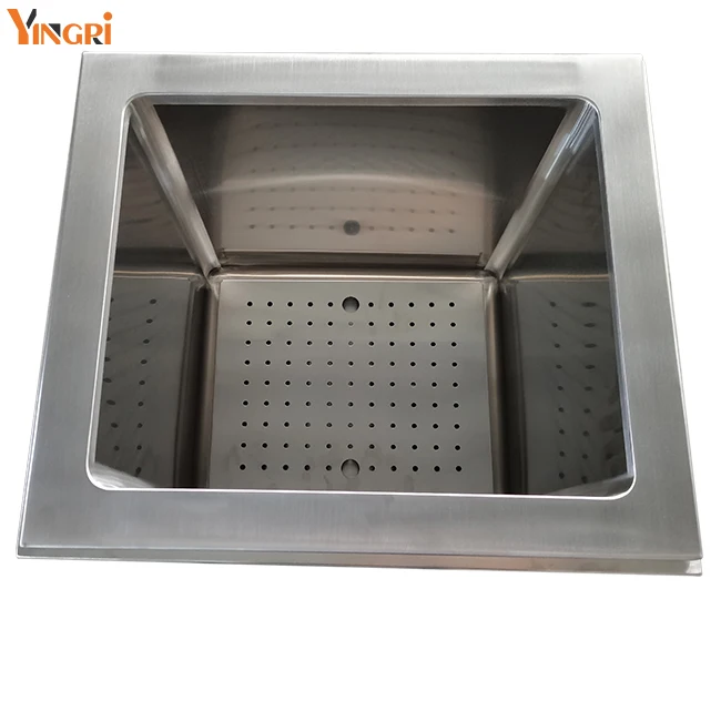 Stainless steel Mobile ice bin with sliding cover