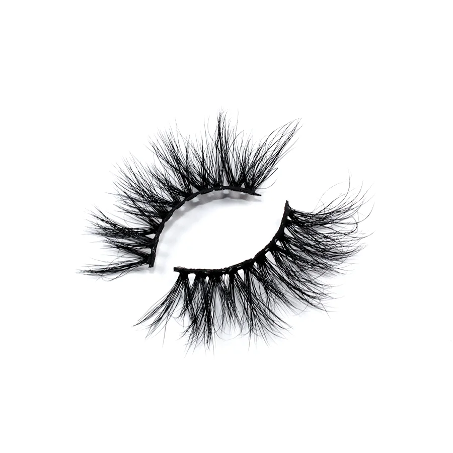 Classic different length vendor style 45C natural soft  3D 25mm long mink full strip false eyelash