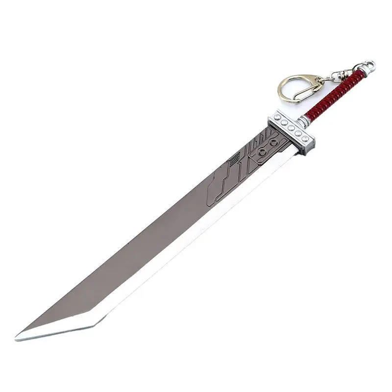 Japan Final Fantasy Cloud Strife Buster Sword Mini Weapon Keyrings 22cm 65g Metal Toys